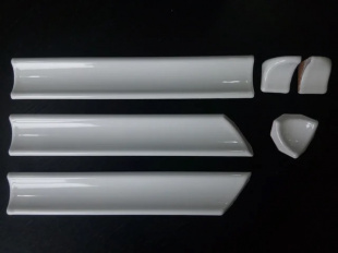 Керамический плинтус (200х35x35, белый, левый)